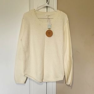 BNWT August Mist White Sweater